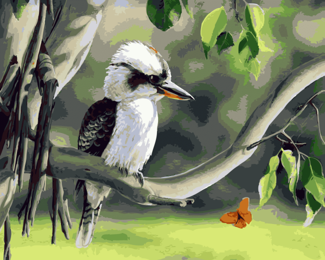 Blue Winged Kookaburra Birds Paint By Numbers