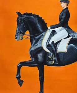 Princess on Horseback Animal Paint By Numbers