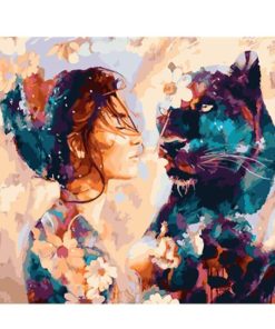 Lioness Paint By Numbers with Tiger Motifs