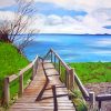 Lakeside Boardwalk View Paint By Numbers