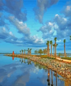 Kissimmee Lakefront Scenic Paint By Numbers
