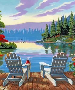 Lakeside Morning Serenity Paint By Numbers