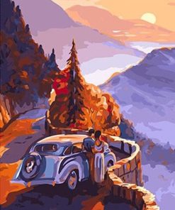 Mountain Sunset Scenic Paint By Numbers