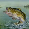 Largemouth Bass Ocean Paint By Numbers