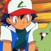 Pokemon Larvitar and Ash Paint By Numbers