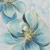 Light Blue Floral Paint By Numbers