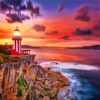 Seaside Lighthouse at Sunset Paint By Numbers
