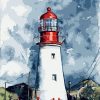 Lighthouse Mountain Scene Paint By Numbers