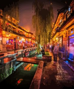 Lijiang Nights Cityscape Paint By Numbers