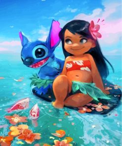 Lilo and Stitch Cartoon Paint By Numbers