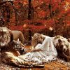 Lions and Girls Animal Paint By Numbers