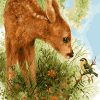 Deer and Bird Wildlife Paint By Numbers