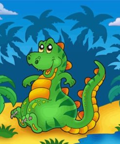 Easy Dinosaur Painting Paint By Numbers
