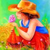 Girl and Flowers Theme Paint By Numbers