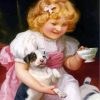 Arthur John Elsley Vintage Puppy Paint By Numbers