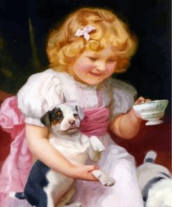 Arthur John Elsley Vintage Puppy Paint By Numbers