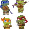 Little Ninja Turtles Adventure Paint By Numbers
