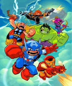 Little Superheroes Paint By Numbers