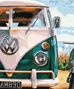 Vintage VW Van Artistic Paint By Numbers