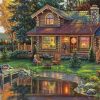 Log Cabin Nature Paint By Numbers