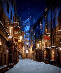 London UK Winter Scene Paint By Numbers