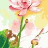 Lotus and Dragonfly Paint By Numbers