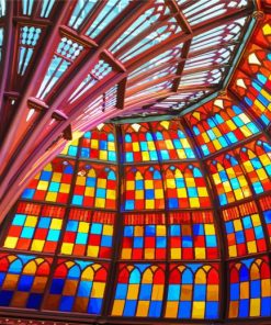 Colorful Baton Rouge Capitol Paint By Numbers