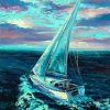 Seascape Boat Scene Paint By Numbers