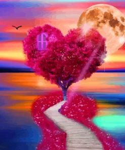 Moonlit Love Tree Paint By Numbers