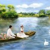 Romantic Couples in Boat Paint By Numbers