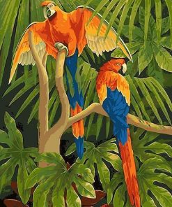 Macaw Jungle Birds Paint By Numbers