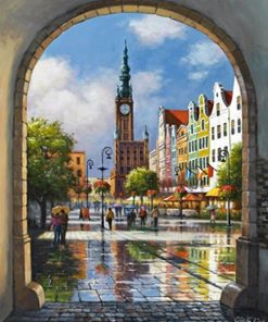 Main Square Madrid Cityscape Paint By Numbers