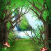 Enchanted Forest Trees Paint By Numbers