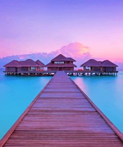 Maldives Seascape Ocean Paint By Numbers
