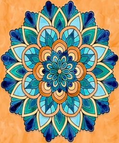 Mandala Blue Paint By Numbers