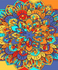 Colorful Mandala Paint By Numbers