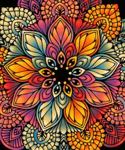 Colorful Mandala Patterns Paint By Numbers