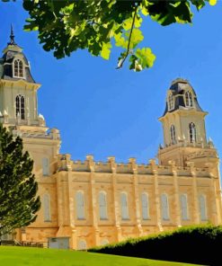 Manti Utah Temple Architecture Paint By Numbers