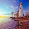 Marblehead Lighthouse Ohio Paint By Numbers