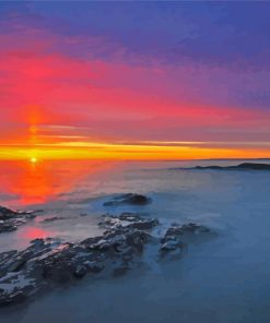 Marquette Beach Sunset Paint By Numbers