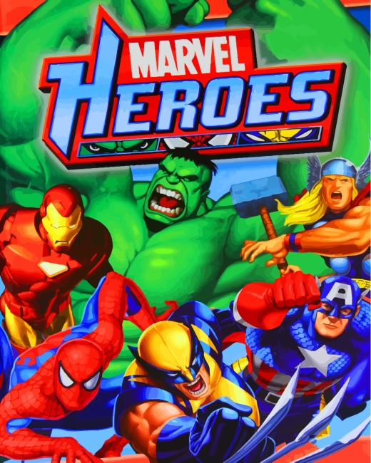 Finalizing Marvel Superheroes Paint By Numbers