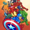 Marvel Heroes Paint By Numbers