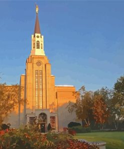 Massachusetts Temple Cityscape Paint By Numbers
