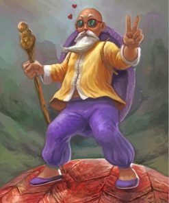 Dragon Ball Z Master Roshi Paint By Numbers