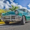 Chevy Bel Air Green Paint By Numbers