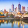 Melbourne Cityscape River View Paint By Numbers