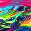 Mercedes Colorful Car Paint By Numbers