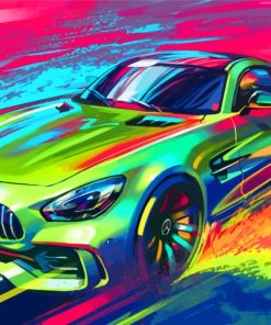 Mercedes Colorful Car Paint By Numbers