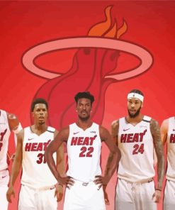 Miami Heat Basketball Paint By Numbers