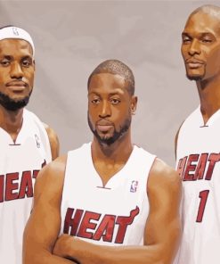 Miami Heat Basketball Stars Paint By Numbers
